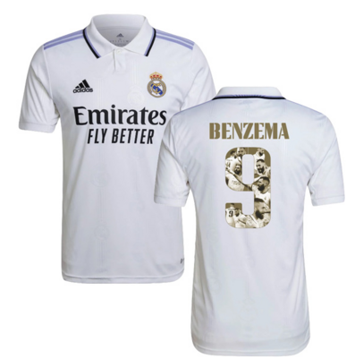 Real Madrid Home Benzema 9 Ballon Special Jersey