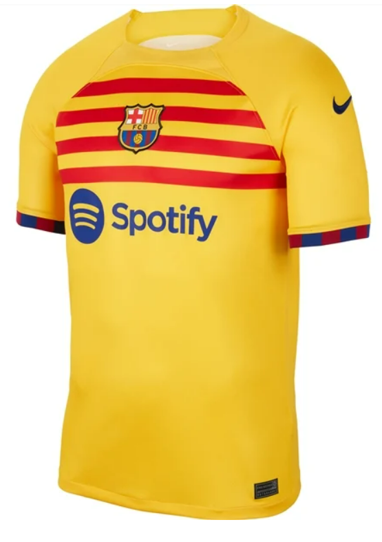 Barcelona Fourth Yellow Soccer Jersey 22-23