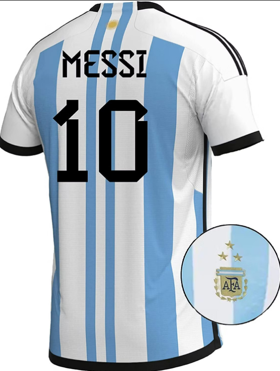 Lionel Messi Argentina 3 star Soccer Jersey