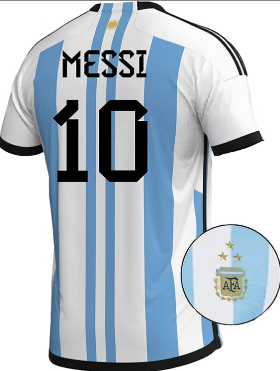 Lionel Messi Argentina 3 star Soccer Jersey Lionel Messi Argentina 3 star Soccer Jersey