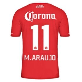 Toluca Home Red Soccer Jersey 22-23 Maximiliano Araújo