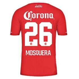 Toluca Home Red Soccer Jersey 22-23 Andrés Mosquera