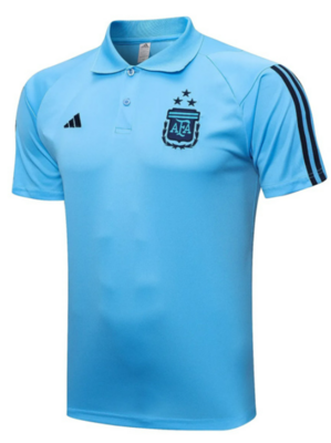 Argentina Pre match Polo Sky Blue Shirt Three Star 2023