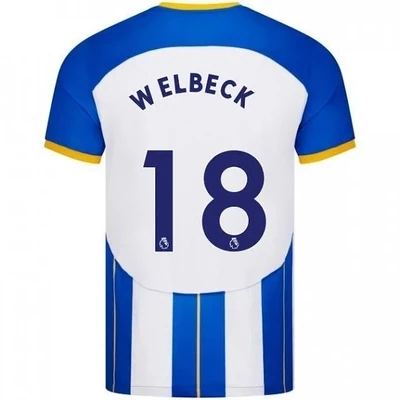 Welbeck Brighton Home Soccer Jersey Shirt 22-23