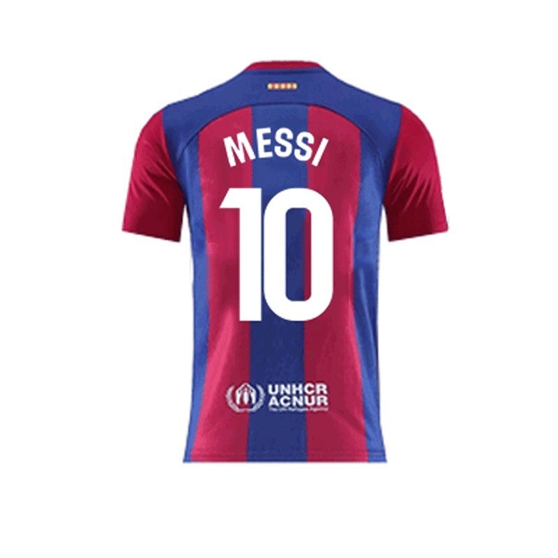 Barcelona Home Soccer Jersey Shirt 23-24 Messi 10: Backside
