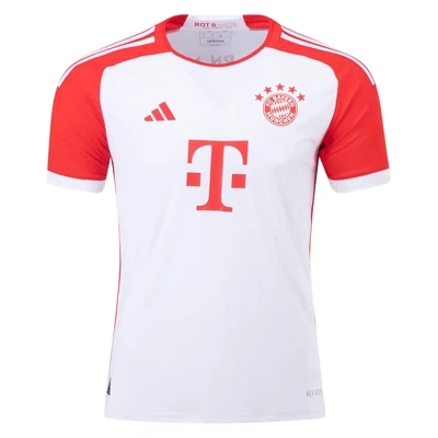 Bayern Munich Home Soccer Stadium Player Version Jersey 23-24 White & Red