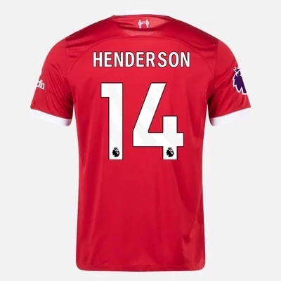 Liverpool Home Soccer Jersey 23-24 Jordan Henderson #14