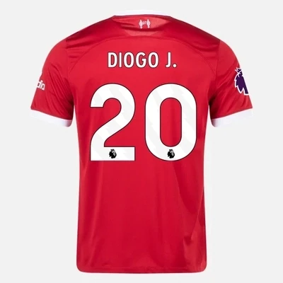 Liverpool Home Soccer Jersey 23-24 Diogo Jota #20