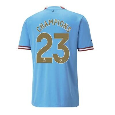 Manchester City Home Kit Champions Jersey Shirt 22-23