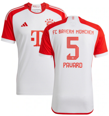 Bayern Munich Home Soccer Jersey 23-24 White & Red
PAVARD #5