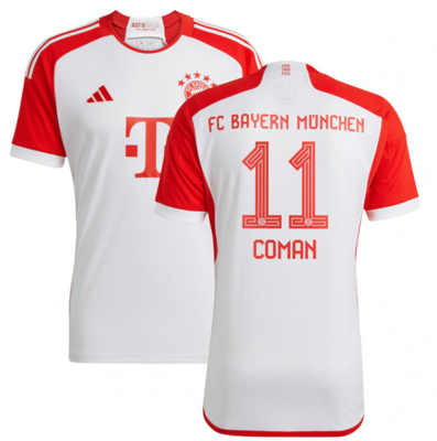 Bayern Munich Home Soccer Jersey 23-24 White & Red
COMAN #11