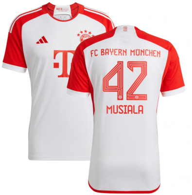 Bayern Munich Home Soccer Jersey 23-24 White & Red
MUSIALA #42