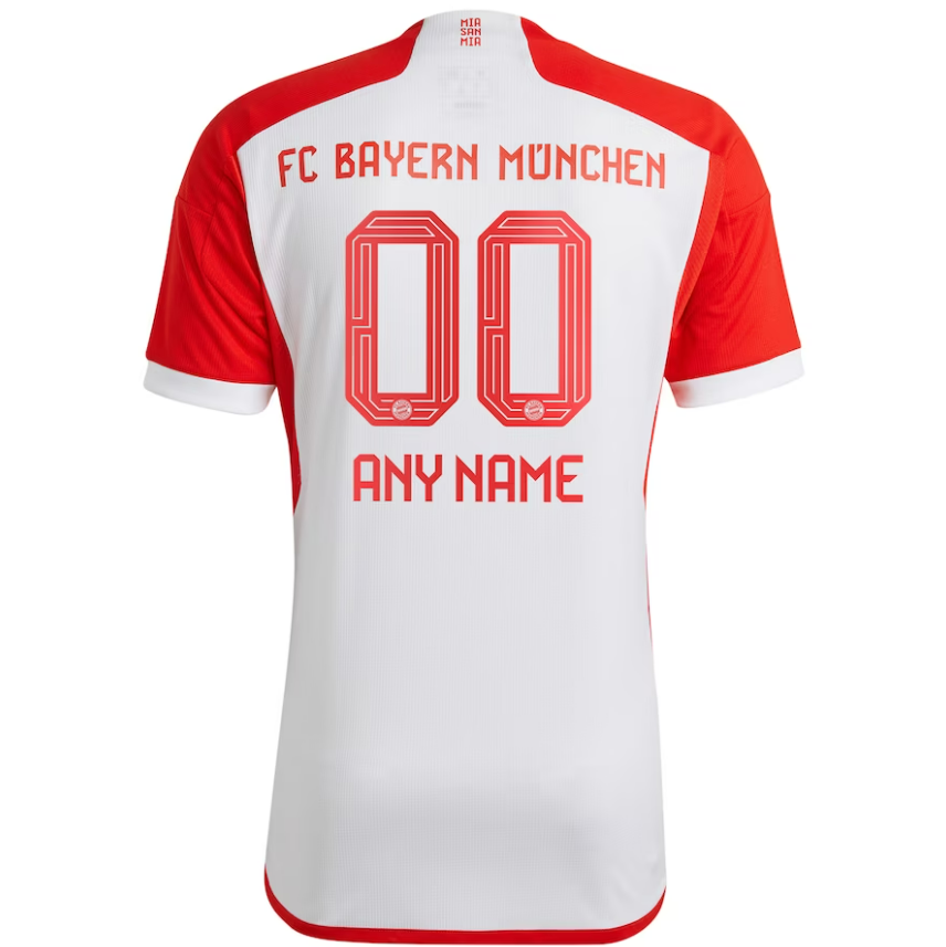 Bayern Munich Home Soccer Jersey 23-24 White & Red Custom Jersey
