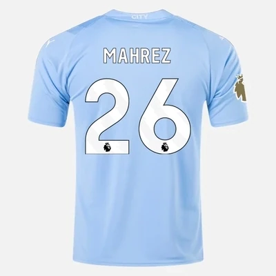 Manchester City Home Soccer Jersey 23-24 MAHREZ #26