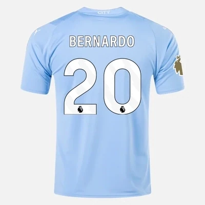 Manchester City Home Soccer Jersey 23-24 BERNARDO #20