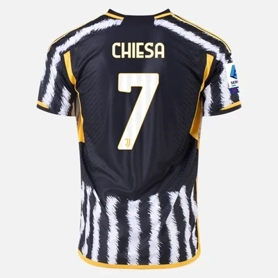 Juventus Latest 23-24 Home Soccer Stadium Player Version Jersey Chiesa #7
