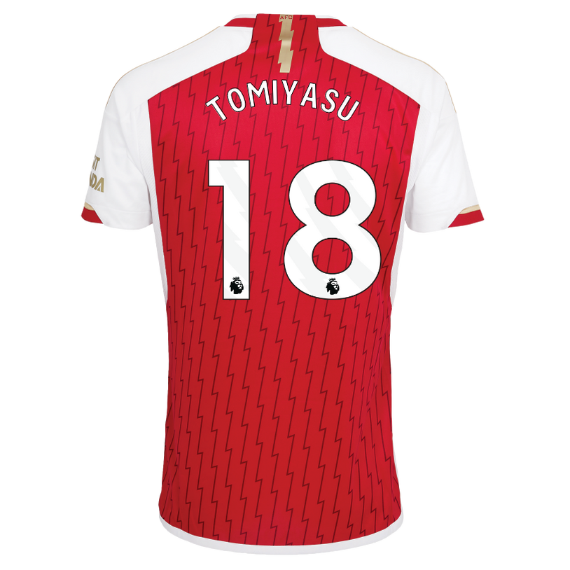 Arsenal Home Soccer Jersey Shirt 23-24 Tomiyasu #18