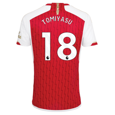 Arsenal Home Soccer Jersey Shirt 23-24 Tomiyasu #18