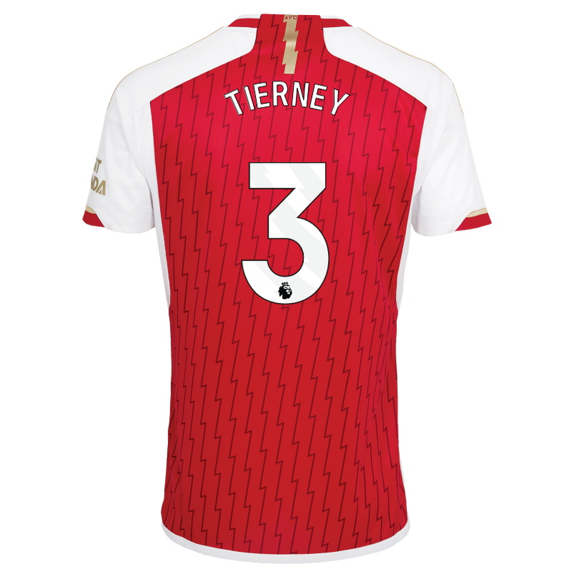 Arsenal Home Soccer Jersey Shirt 23-24 Tierney #3