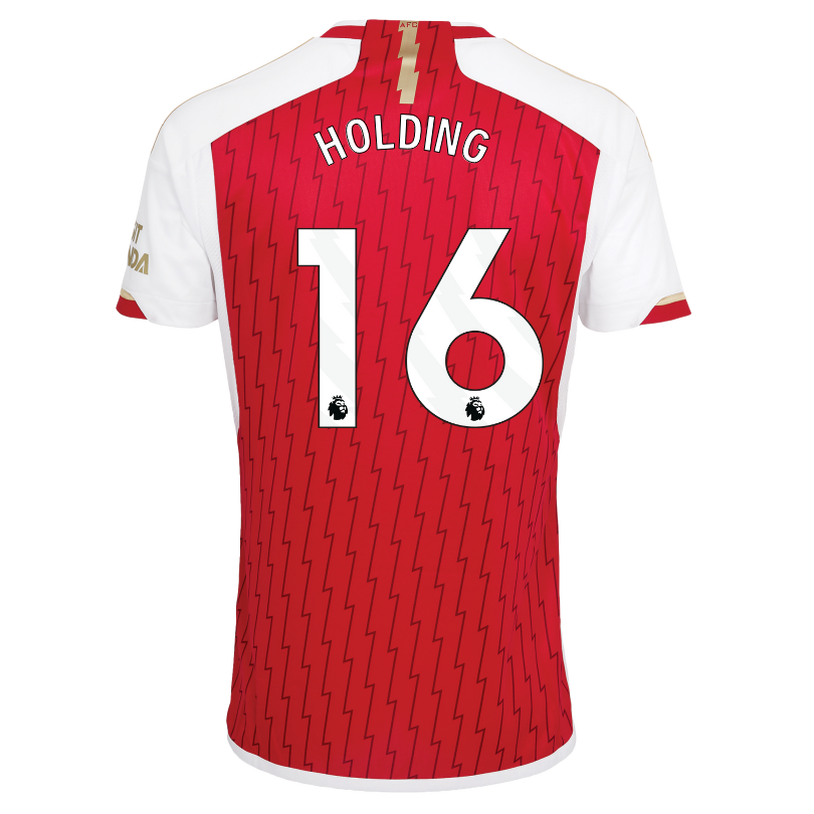 Arsenal Home Soccer Jersey Shirt 23-24 Holding #16