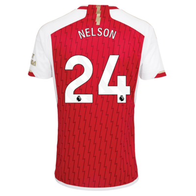 Arsenal Home Soccer Jersey Shirt 23-24 Nelson #24