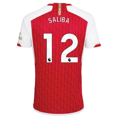 Arsenal Home Soccer Jersey Shirt 23-24 Saliba #12