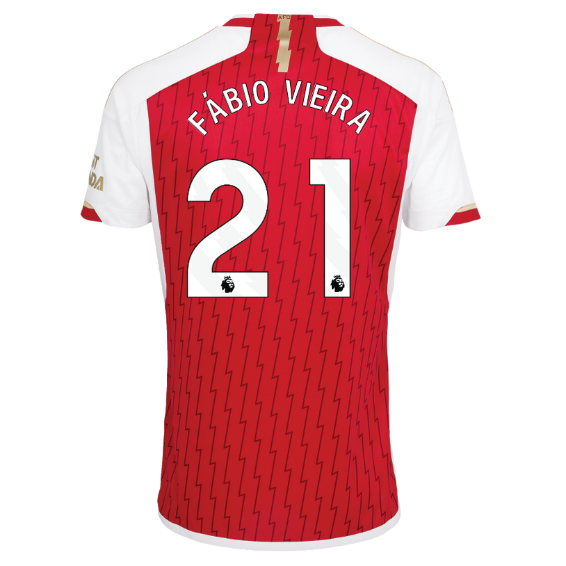 Arsenal Home Soccer Jersey Shirt 23-24 Fábio Vieira #21