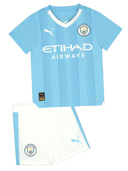 Manchester City Home Jersey Kids Kit 23-24
