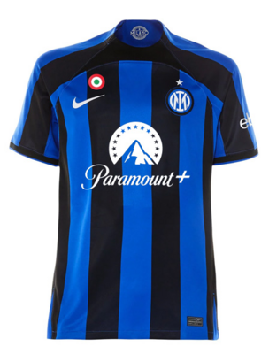 Inter Milan Home Soccer Jersey Shirt 22-23 with Paramount Sponsor