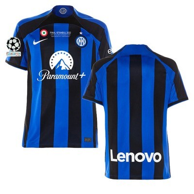 Inter Milan UCL FINAL 2023 Soccer Jersey with Heat pressed final Details and UCL patch
