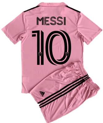 Inter Miami Home Pink Jersey Messi 10 Kids Kit
Back Side