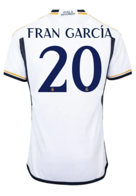 Real Madrid Home Soccer Jersey 23-24 FRAN GARCIA #20