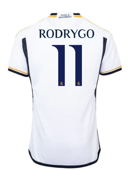 Real Madrid Home Soccer Jersey 23-24 RODRYGO #11
