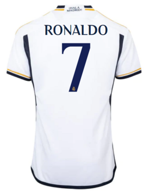 Ronaldo Real Madrid Home Soccer Jersey Back Side
