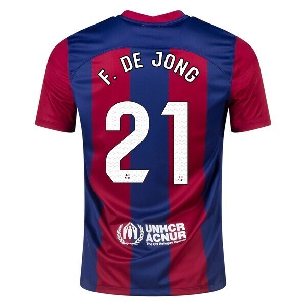 Barcelona X Karol G Home Soccer Jersey Shirt 23-24 F. DE JONG #21