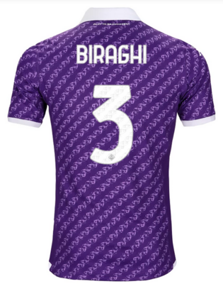 ACF Fiorentina Home Soccer Jersey 23-24 BIRAGHI #3