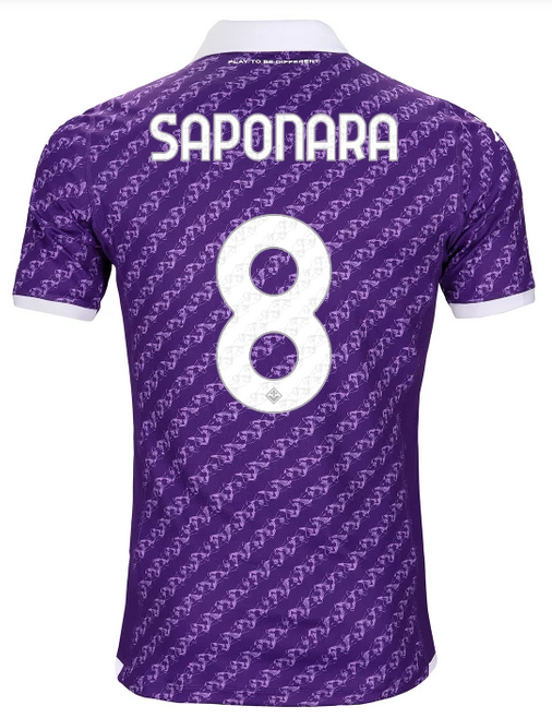 ACF Fiorentina Home Soccer Jersey 23-24 SAPONARA #8