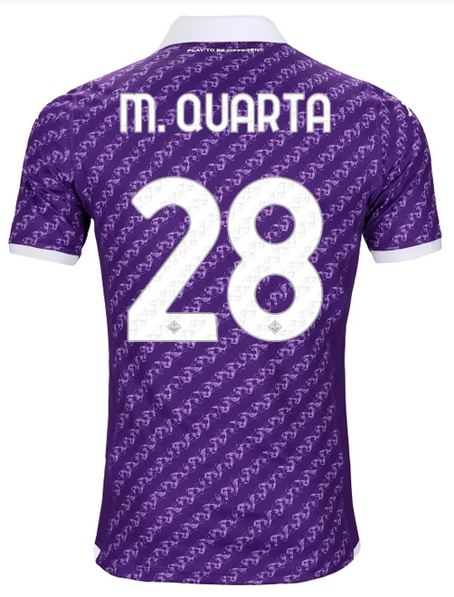 ACF Fiorentina Home Soccer Jersey 23-24 M.QUARTA #28