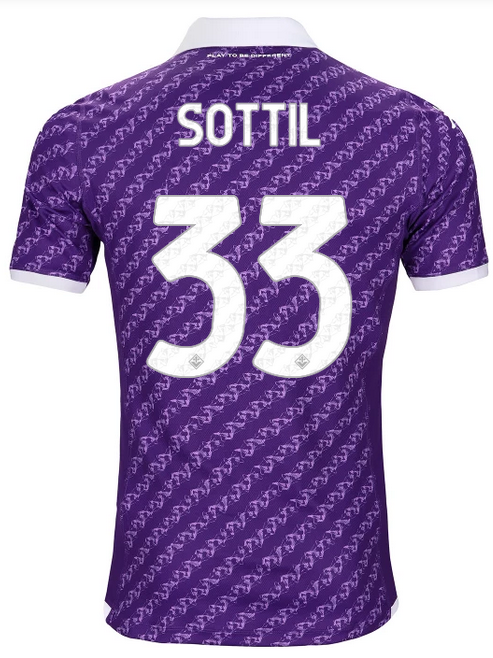 ACF Fiorentina Home Soccer Jersey 23-24 SOTTIL #33