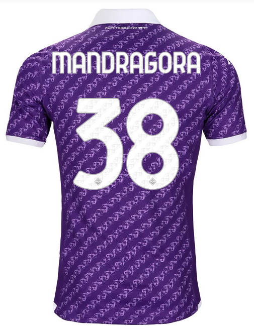 ACF Fiorentina Home Soccer Jersey 23-24 MANDRAGORA #38