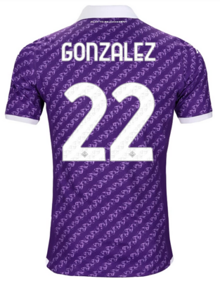ACF Fiorentina Home Soccer Jersey 23-24 GONZALEZ #22