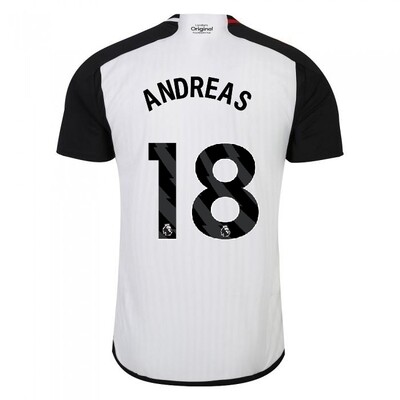 Fulham Home Soccer Jersey Shirt 23-24 ANDREAS #18