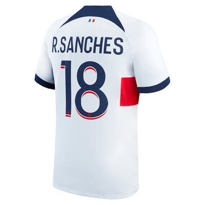 PSG Away White Soccer Jersey 23-24 R.SANCHES #18
