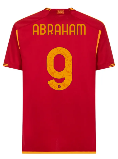 AS Roma Home Soccer Jersey 23-24 Abraham #9