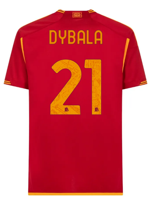 AS Roma Home Soccer Jersey 23-24 Dybala #21