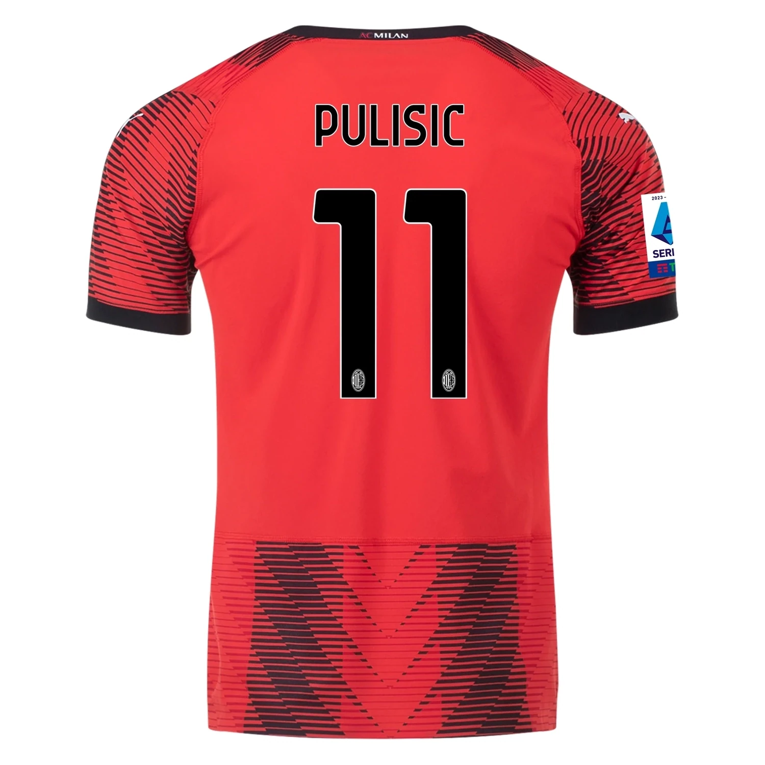 AC Milan Home Soccer Player Version Jersey 23-24 PULISIC #11