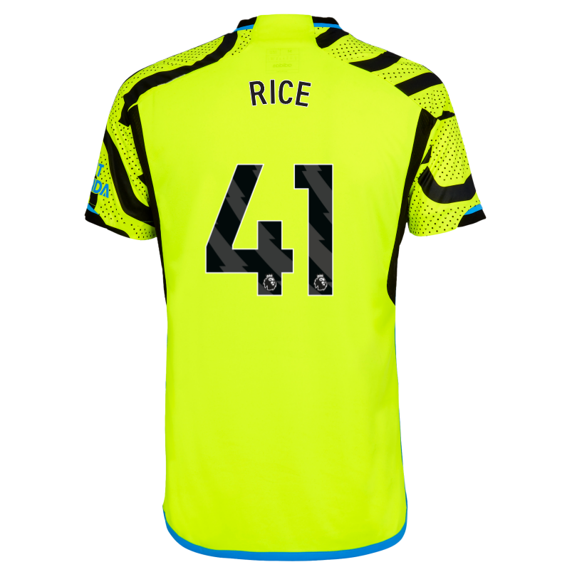 Arsenal Away Neon Soccer Jersey Shirt 23-24 Declan Rice #41