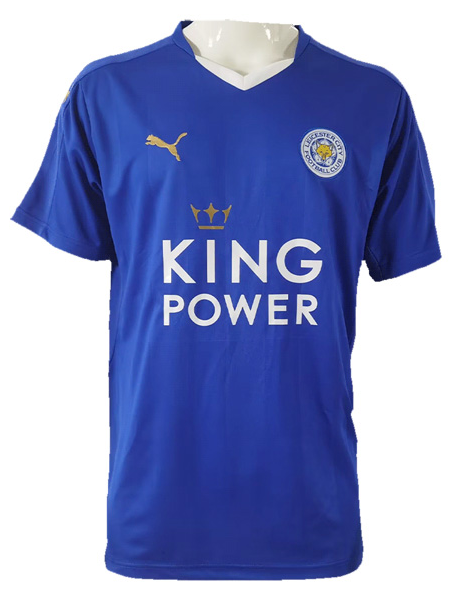 Leicester City Home Retro Soccer Jersey Shirt 2015-16