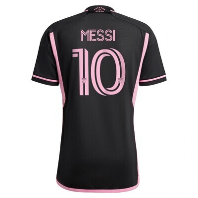 Messi #10 Inter Miami CF Away Black Soccer Jersey 23-24 Player Version