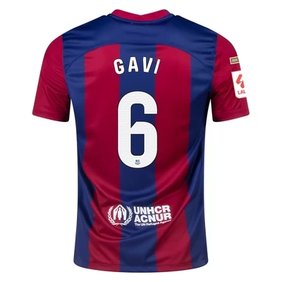 Barcelona Home Soccer Jersey Shirt 23-24 GAVI #6